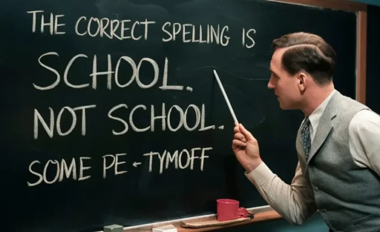 The Correct Spelling is School Not School. Some Pe - Tymoff